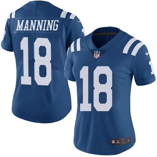 Indianapolis Colts 18 Limited Peyton Manning Royal Blue Nike NFL Women JerseyVapor Untouchable jerseys